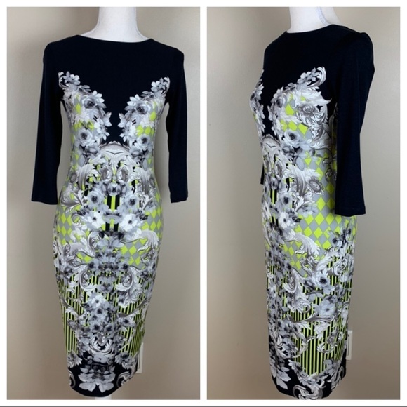 NWT. ASOS Multicolor Midi Dress. Size 4. - Picture 1 of 7